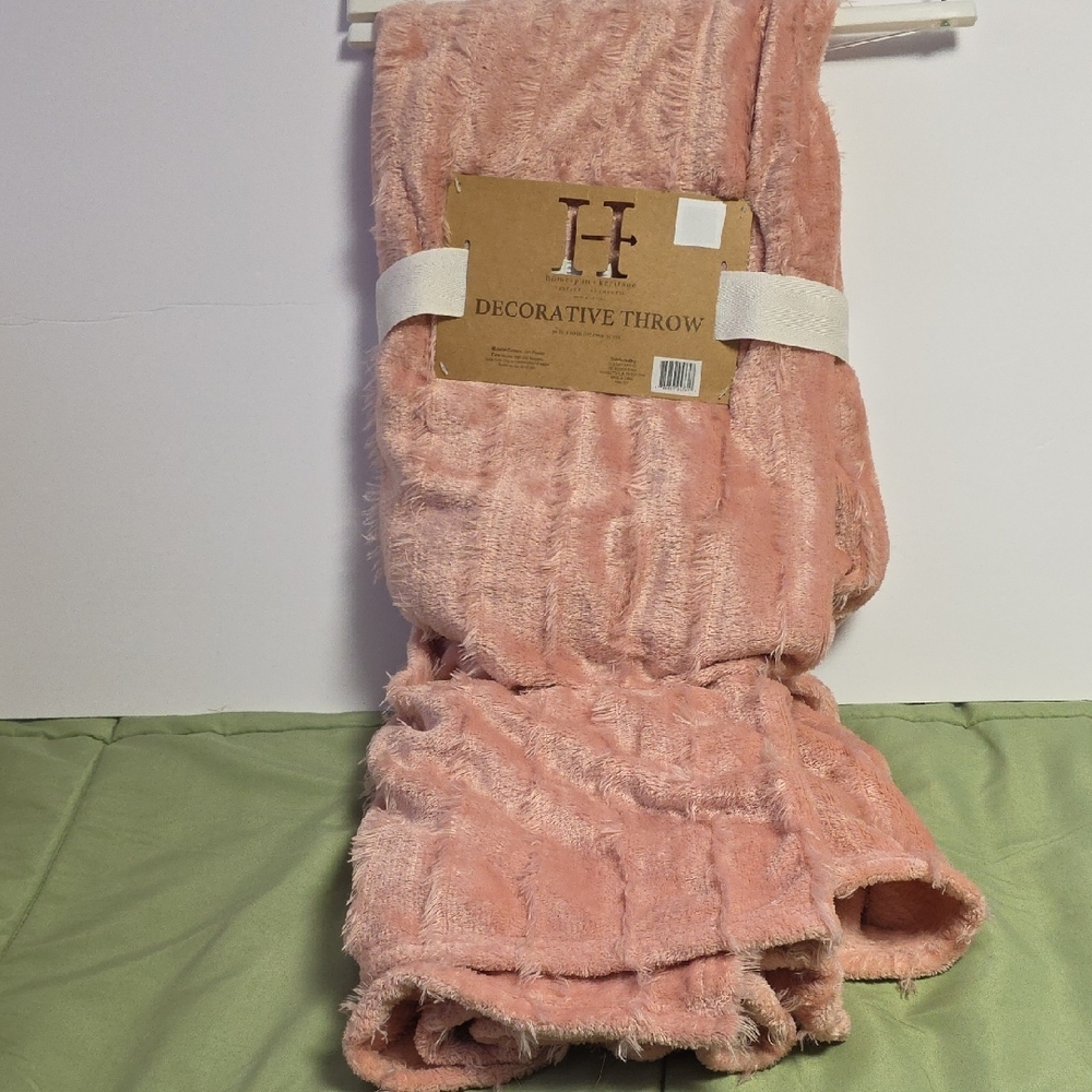 Blush Pink Decorative Throw